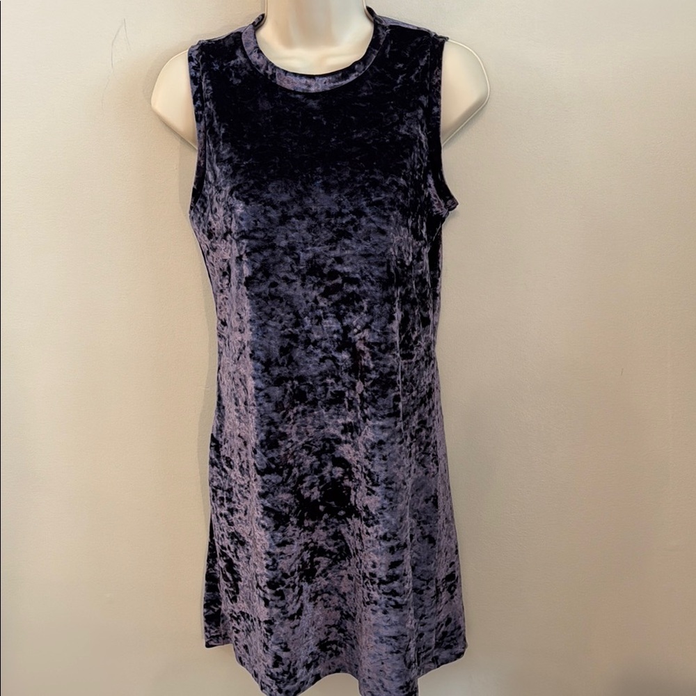 Younique Crushed Velvet Sleeveless Mini Dress - Deep Purple